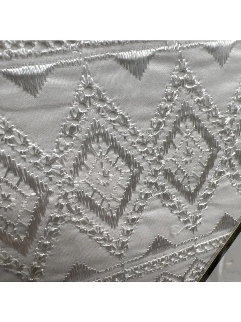 Infinity Collection King Sheet Set White Embroidered Eyelet Pillowcases